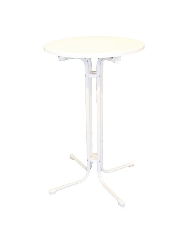 Mange-debout Limburg blanc 70 cm - Table à plateau rabattable