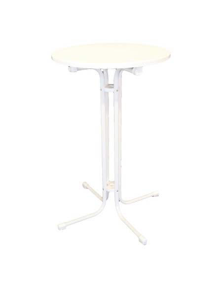 Mange-debout Limburg blanc 70 cm - Table à plateau rabattable