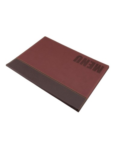 Protège-menus contemporain Securit A4 rouge foncé