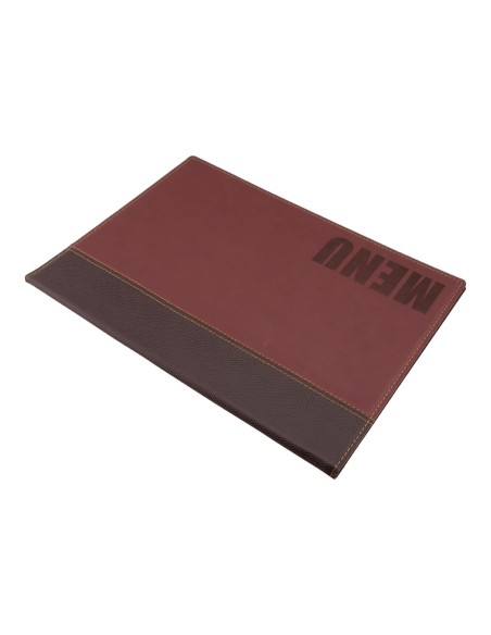 Protège-menus contemporain Securit A4 rouge foncé