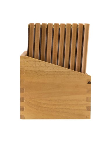 Protège-menus cadre bois Securit A4 marron - lot de 20