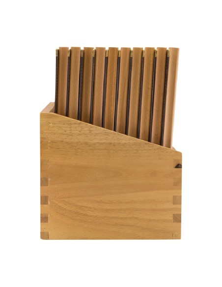 Protège-menus cadre bois Securit A4 marron - lot de 20
