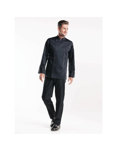 Veste de cuisine Chaud Devant Roma noire XL - coupe droite
