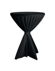 Housse de table Fiësta noire - Juponnage 80-90 cm
