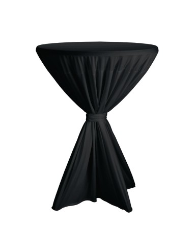 Housse de table Fiësta noire - Juponnage 80-90 cm