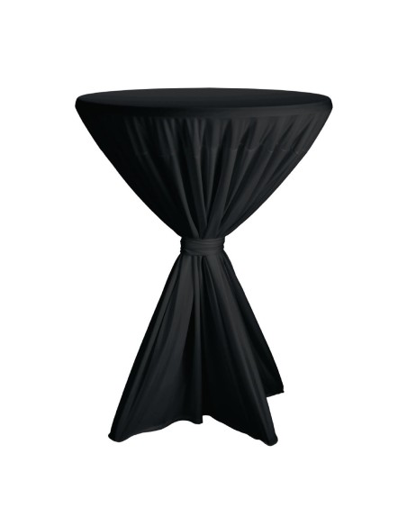 Housse de table Fiësta noire - Juponnage 80-90 cm