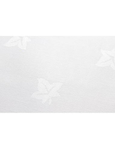 Serviettes blanches coton motif lierre Mitre Luxury - lot de 10