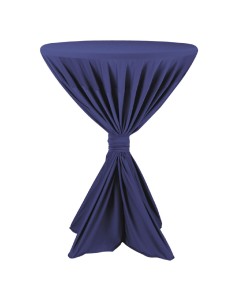 Housse de table Fiësta bleu foncé - Juponnage 90 cm