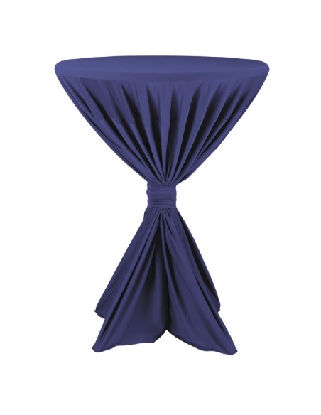 Housse de table Fiësta bleu foncé - Juponnage 90 cm