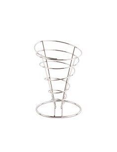 Support pour frites Olympia en inox - 175x115 mm