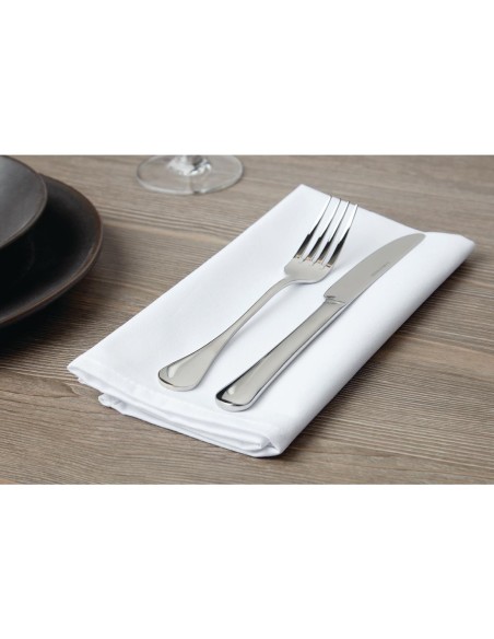 Serviettes blanches polyester Mitre Essentials - Lot de 10