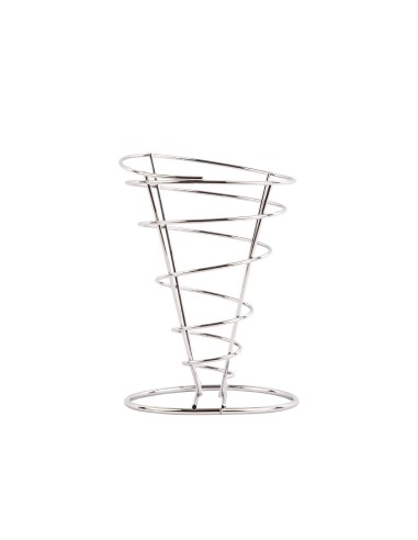 Support pour frites Olympia en inox - 175x115 mm