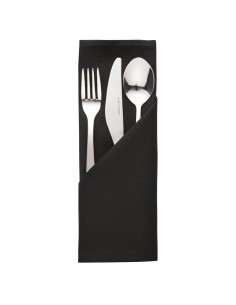 Serviettes noires polyester Mitre Essentials - lot de 10