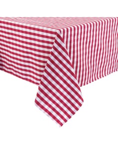 Nappe carrée rouge et blanc Mitre Comfort 890x890 mm