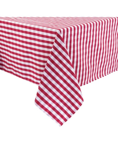 Nappe carrée rouge et blanc Mitre Comfort 890x890 mm