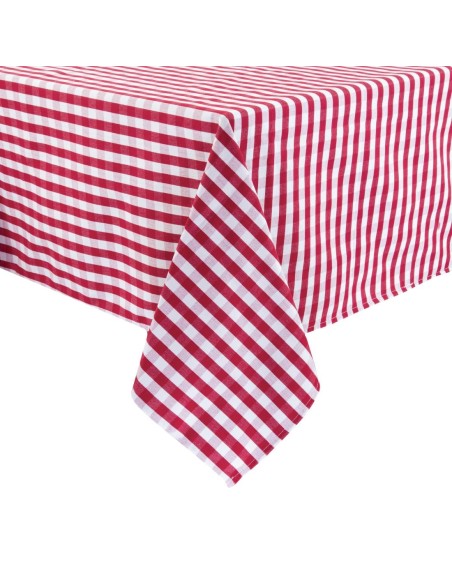 Nappe carrée rouge et blanc Mitre Comfort 890x890 mm