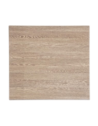 Plateau carré Bolero effet bois vieilli 700mm - Vente en ligne