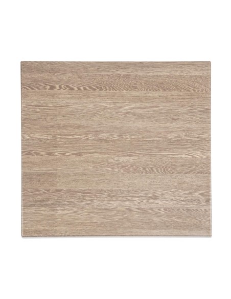 Plateau carré Bolero effet bois vieilli 700mm - Vente en ligne