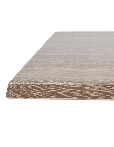 Plateau carré Bolero effet bois vieilli 700mm - Vente en ligne