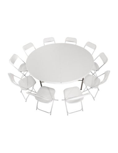Table ronde pliante Bolero 1,8 m - 10 à 12 places