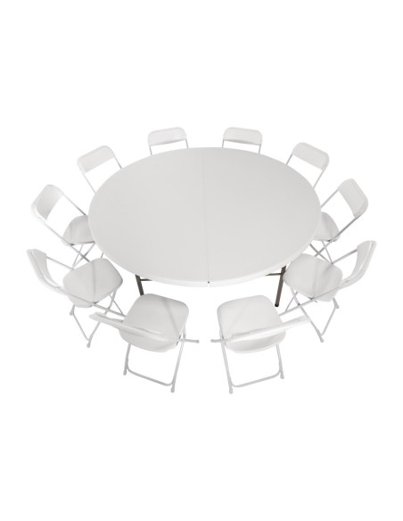 Table ronde pliante Bolero 1,8 m - 10 à 12 places