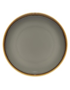 Assiettes plates Olympia Kiln gris 280 mm - lot de 4