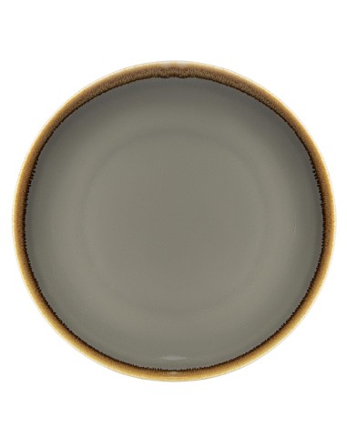 Assiettes plates Olympia Kiln gris 280 mm - lot de 4