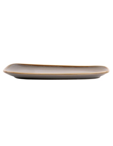 Plats moyens Olympia Kiln gris 295mm - Porcelaine