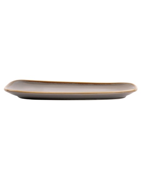 Plats moyens Olympia Kiln gris 295mm - Porcelaine