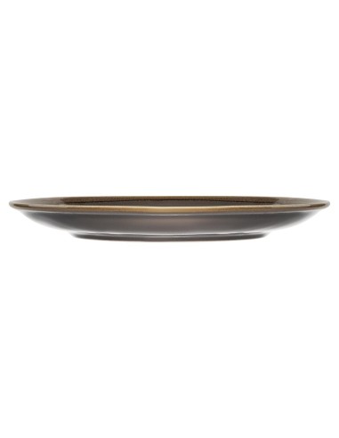 Assiettes plates Olympia Kiln gris 280 mm - lot de 4