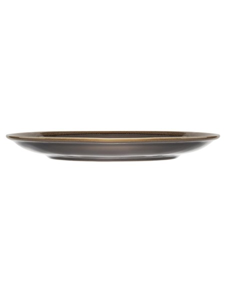 Assiettes plates Olympia Kiln gris 280 mm - lot de 4