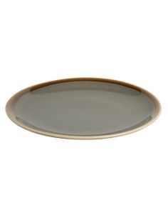 Assiettes plates rondes Olympia Kiln gris 230mm - lot de 6 2