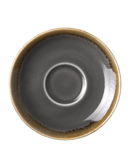 Soucoupe Espresso Olympia Kiln Grise 115mm - Lot de 6