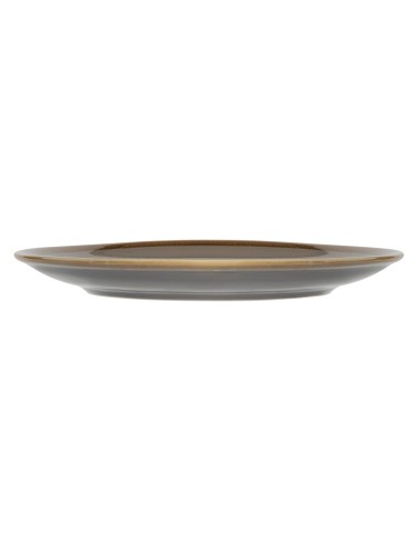 Assiettes plates rondes Olympia Kiln gris 230mm - lot de 6