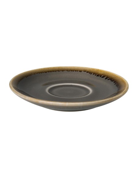 Soucoupe Espresso Olympia Kiln Grise 115mm - Lot de 6