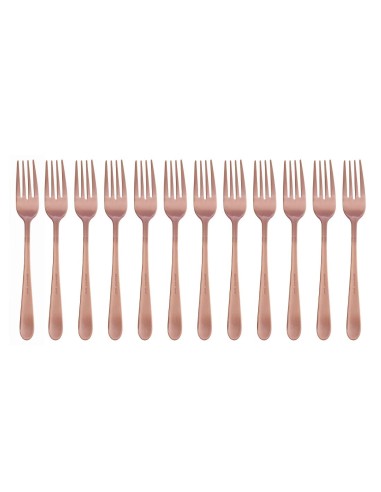 Fourchettes cuivre Olympia Cyprium - lot de 12