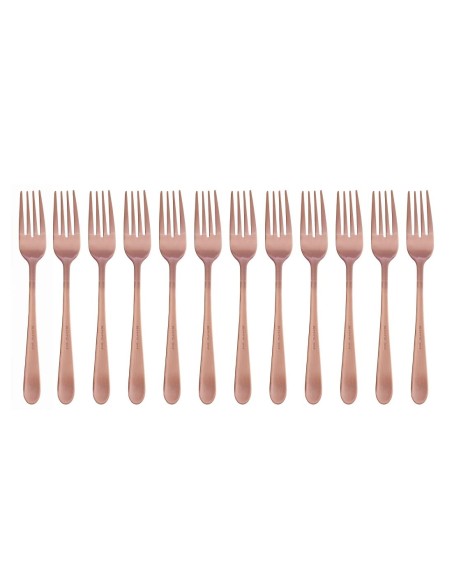 Fourchettes cuivre Olympia Cyprium - lot de 12