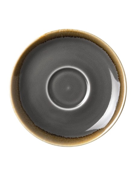 Soucoupe Espresso Olympia Kiln Grise 140mm - Lot de 6
