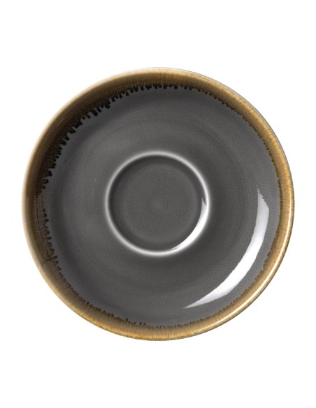 Soucoupe Olympia Kiln Grise 160mm - Lot de 6
