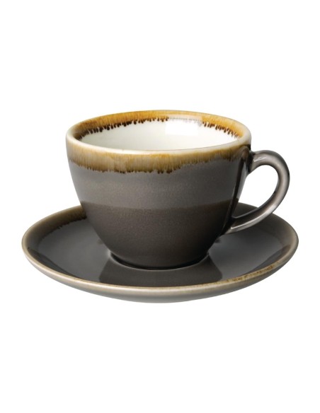 Soucoupe Espresso Olympia Kiln Grise 140mm - Lot de 6