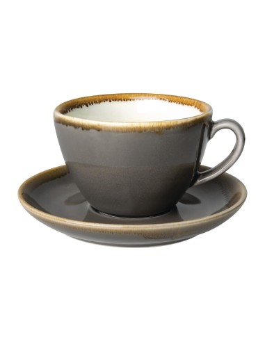 Soucoupe Olympia Kiln Grise 160mm - Lot de 6