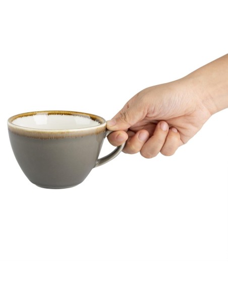 Tasses à cappuccino Olympia Kiln grises 340ml - lot de 6