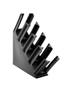Porte-gobelets noir Olympia 4 emplacements - Polypropylène