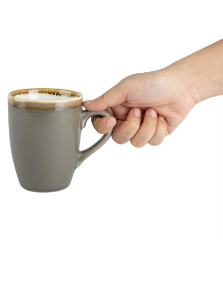 Mugs Olympia Kiln gris 340 ml - lot de 6