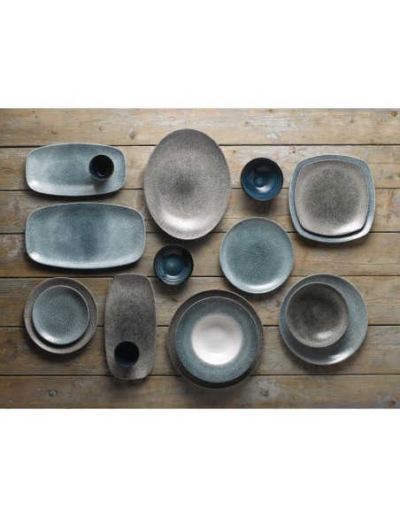 Assiettes Churchill Raku Quartz Black 288 mm - Lot de 12