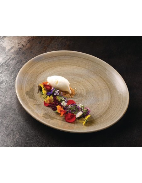 Assiettes Churchill Stonecast Taupe 165mm - Lot de 11