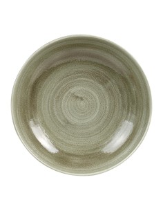 Assiettes coupes rondes Churchill Stonecast Vert 248mm - Lot de 12 2