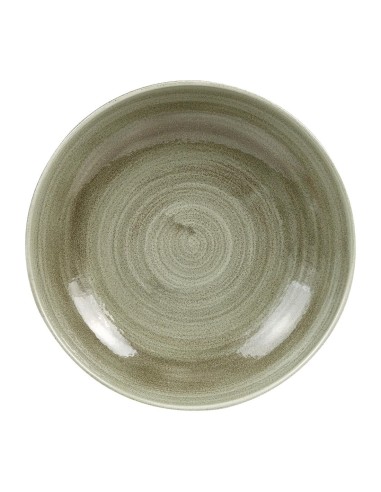 Assiettes coupes rondes Churchill Stonecast Vert 248mm - Lot de 12