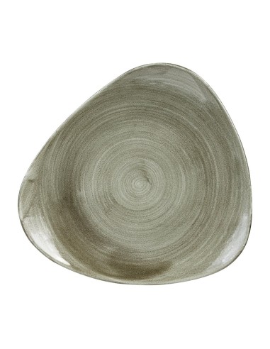 Assiettes triangulaires Churchill Stonecast Vert 311 mm - Lot de 6