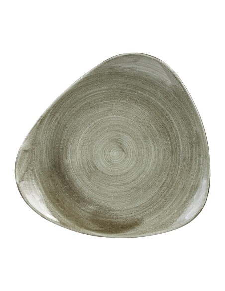 Assiettes triangulaires Churchill Stonecast Vert 311 mm - Lot de 6